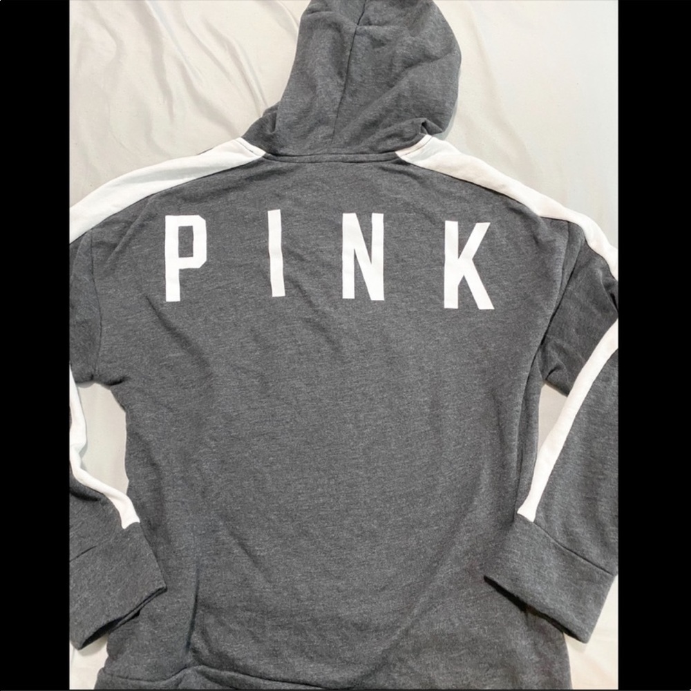 Victorias secret pink lace up hoodie M